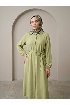 Lunsera Store Uzun Tensel Tunik-YAĞ YEŞİLİ