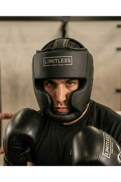 Limitless Fight Gear Yüz Korumalı Mate Black Boks Kaskı S BEDEN