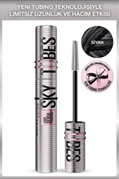 Maybelline New York Lash Sensational Sky Tubes Maskara - Limitsiz Uzunluk ve Hacim Etkisi Veren Tubing Maskara