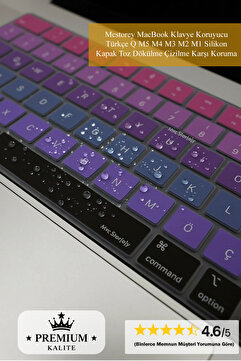 Mcstorey MacBook Klavye Koruyucu Türkçe Q M5 M4 M3 M2 M1 Silikon Kapak Toz Dökülme Çizilme Karşı Koruma