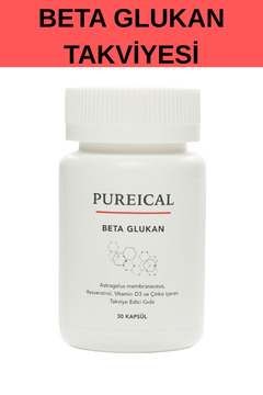 PUREICAL Beta Glukan Çin Geveni Karamürver Ekinezya Zencefil Resveratrol Çinko D Vitamini 30 Kapsül