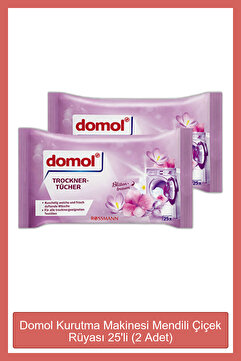 Domol Kurutma Makinesi Mendili Çiçek Rüyası 25'li (2 Adet)