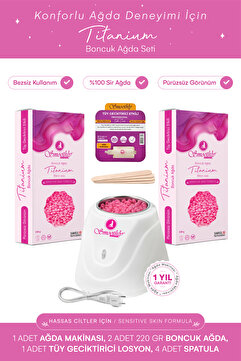 Smoothly 2 Adet 225gr Soyulabilen Boncuk Ağda Seti, Ağda Isıtıcı Makine, Tüy Losyon