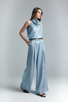 Sateen Aura Pantolon - Mavi