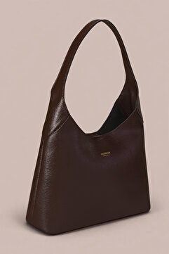 Housebags Hudson Omuz Çantası - Structured Siluet, Koyu Espresso Kahverengi