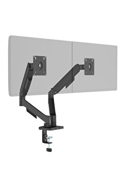 ErgoMekan F180 Slim 17-32” ikili Monitör Standı Siyah (Maks: 9kg)