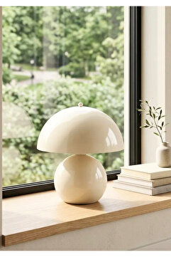 HOMİNG Homing Napoli Mushroom Abajur Krem Metal 241936