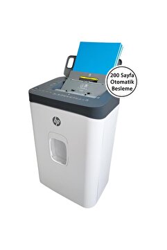 HP OneShred Auto 200CC Otomatik Beslemeli 200 Sayfa Evrak İmha Makinesi-P4-Çapraz Kesim-4,3x12mm-28L