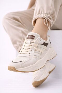 Slipcat Unısex Kalın Tabanlı Bağcıklı Rahat Sneaker Spor Ayakkabı –Nefes Alabilen Yapı, Şık Trend Model