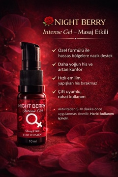 NightBerry Kadın U’yarıcı Zev’k Art’tırıcı & Hızlı Etki ve Yoğun His Veren Jel 10 ml