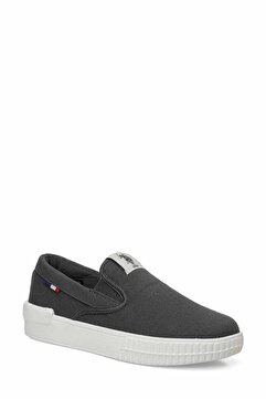 U.S. Polo Assn. Erkek Gri Kanvas Slip-On Ayakkabı