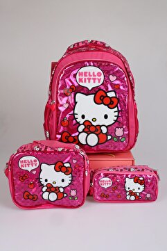 Hello Kitty x Dekomus "Love Shine Collection" Lisanslı Ortopedik İlkokul,Beslenme ve Kalem Çantası S