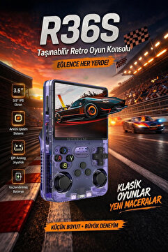 Weskam R36S Retro Oyun Konsolu 15.000+ Konsol Oyunu Yeni Nesil El Atarisi 64 Gb Hd Ekran Upgrade