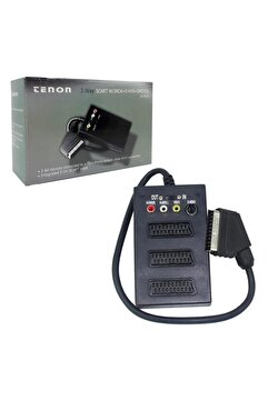 Tenon Scart Çoklayıcı 3Lü Switch + 3 Rca + S-Video