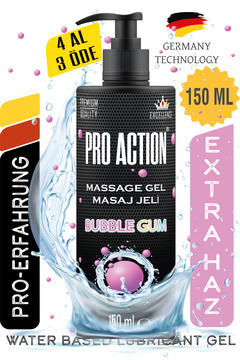 Pro Action Kayganlaştırıcı Jel 150 ML Bubble Gum Massage Gel Premium Quality
