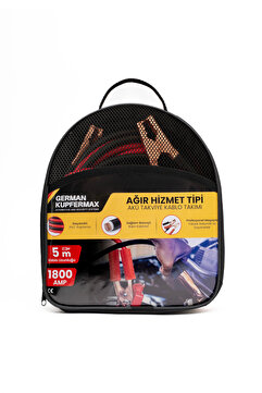 GERMAN KUPFERMAX Ağır Hizmet ve Tır Tipi 5 Metre 1800A Akü Takviye Kablosu, Universal ve Çantalı Alman Güvencesiyle