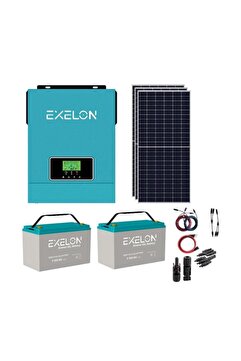 Teknovasyon Arge Güneş Enerjisi Bağ Evi Solar Paketi 3KVA İnverter 285W Güneş Paneli 100AH Jel Akü