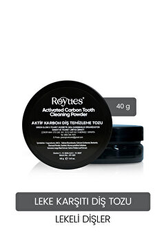Royues Aktif Karbon Diş Beyazlatma Tozu 40 gr | Kahve & Sigara Lekesi Karşıtı, Doğal ve Nazik Beyazlatıcı