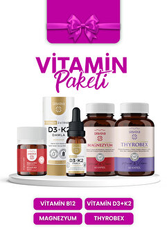 Erbatab Günlük Vitamin Paketi(Thyrobex, D3K2, B12, Magnezyum)