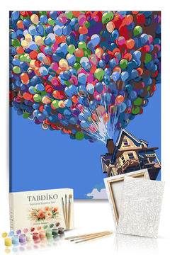 Tabdiko Sayılarla Boyama Seti 40 x 50 cm Tuval Şasesine Gerili Yukarı Bak