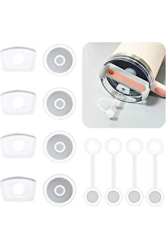 Stanley Quencher Uyumlu 3 lü Silikon Set Sızdırmaz Tıpa, Pipet Koruyucu ve Taban Kılıfı