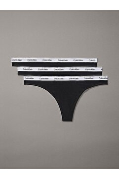 Calvin Klein SİYAH 3'LÜ PAKET KADIN THONG KÜLOT