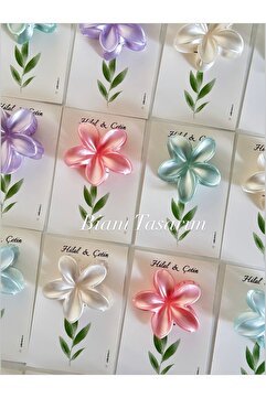 Anı Kutusu Kına Hediyelik 10 Adet Renkli Lotus Toka