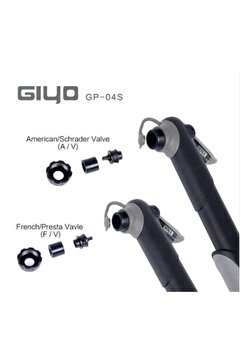 Giyo Taşınabilir Mini El Pompa Bisiklet [a/v-f/v Sibop] Gp-04
