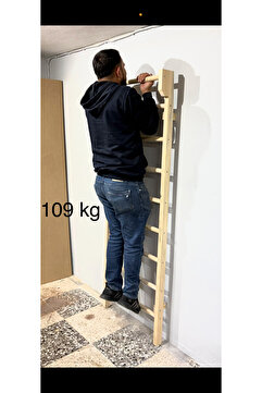 EŞSİZ MOBİLYA 1995 EŞSİZ MOBİLYA 200x65cm 9 barlı Barfiksli Tırmanma Merdiveni,fizik Tedavi Barı,skalyoz Barı