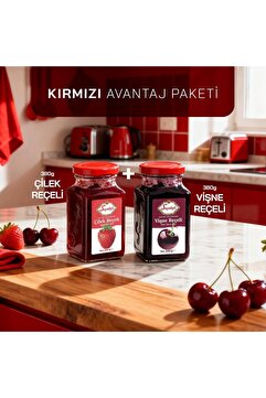Seyidoğlu Geleneksel Reçel Seti – Çilek & Vişne (2x380 g Extra)
