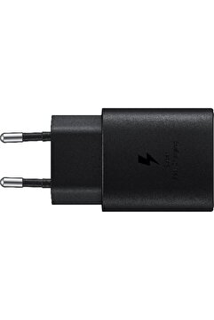Samsung Cihazlarıyla Uyumlu Typec 25w Hızlı Şarj Aleti - Şarj Adaptörü - Siyah