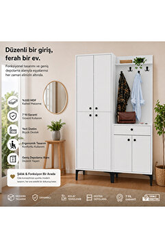 VENATTO Paris Portmanto/vestiyer /ayakkabılık R:beyaz (%100MDF)