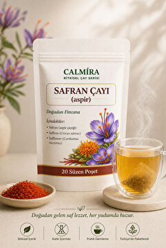 CALMİRA Safran Çayı (Aspir) 20 Süzen Poşet Çay / Haspir / Safflower / Katkı & Koruyucu içermez