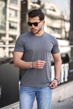 COMBİNE MİCHAİL Erkek %100 Pamuk Nefes Alan Bisiklet Yaka Standart Fit Normal Kesim T-shirt