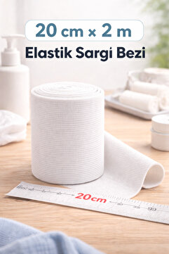 Genel Markalar 20 CM x 2 M Hidrofil Sargı Bezi Pamuklu Gazlı Bez Kısa Metraj Medikal Sarım Bezi 1 Adet