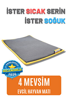 pawdaz Serin (60X40CM) - 4 Mevsim Kedi/ Köpek Matı, Sıcak Veya Soğuk Kullanılabilen Minder Yatak