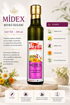 TİJDA Midex Taze Bitkilerden Saf bitki özleri karışımı sıvı formda 250 ML