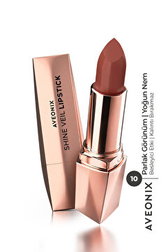AVEONIX Shine Veil Parlak Ruj 10 Nemlendirici Pürüzsüz Dolgun Dudak Etkili Lipstick