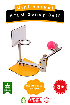 Lapin Deney Atölyesi Mini Basket -  Kendin Yap Stem Bilim ve Deney Seti - DIY Montessori Eğitim - Maker Set