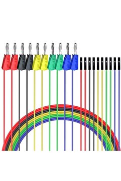 Genel Markalar P1530 Dişi Jumper Kablo - 4mm Banana Dönüştürücü Kablo - 10 Adet