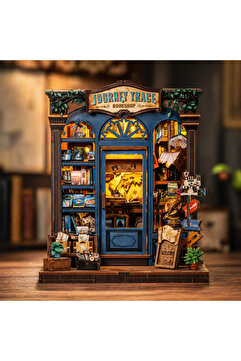 Emirgan Seyahat İzleri Book Nook Kit – Ahşap Minyatür Ev, DIY Hobi Seti, LED Aydınlatmalı Kitaplık Dekoru