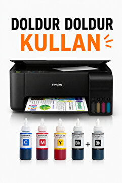 Epson EcoTank L3250 Photoink Mürekkepli Wi-Fi Çok Fonksiyonlu Yazıcı + 1 Siyah Mürekkep Hediyeli