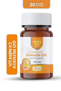 Erbatab Vitamin K2 ve Koenzim Q10 30 Kapsül