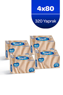 Selpak El Ve Yüz Havlusu Kutulu Kaşmir Özlü 4*80 Yaprak