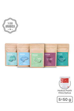 Espressolab Dünya Kahveleri Deneme Seti Çekirdek Kahve – 5 Farklı Tür, 250 gr Premium Kahve Paketi