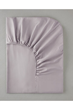 English Home Novella Premium Pamuk Dokulu King Size Lastikli Çarşaf 180x200 cm Lila