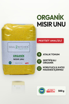Soul Kitchen Organik Ürünler Organik Mısır Unu Katkısız 500 g