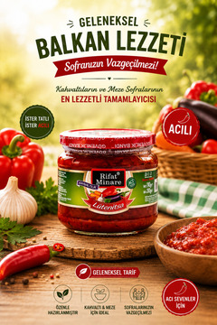 Rifat Minare Lutenitsa Kahvaltılık Acı Sos 290 gr