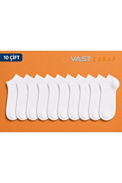 vast çorap Beyaz Patik Çorap 10 Çift Ekonomik Paket