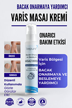 Bepure Bacak Bölgesi Için Bacak Onarmaya Yardımcı Ve Besleyici Masaj Kremi 100 ml